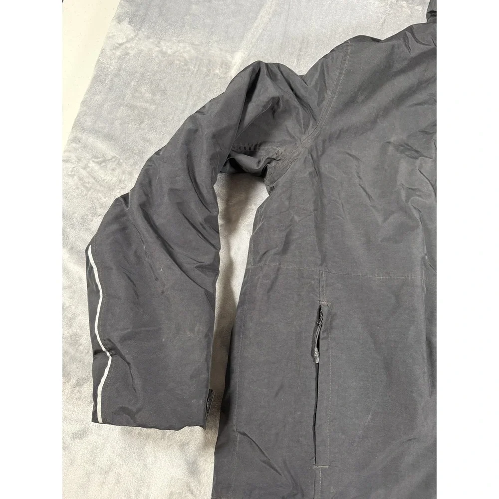 Lands' End Squall Men's L 42-44 Black Hooded Full Zip Winter Parka Jacket Coat